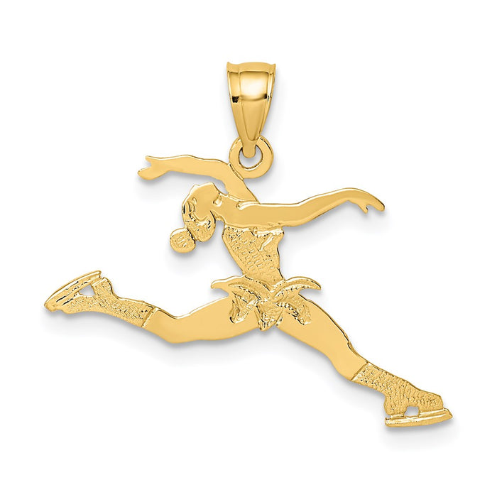 Million Charms 14K Yellow Gold Themed Ice Skater Jumping Charm