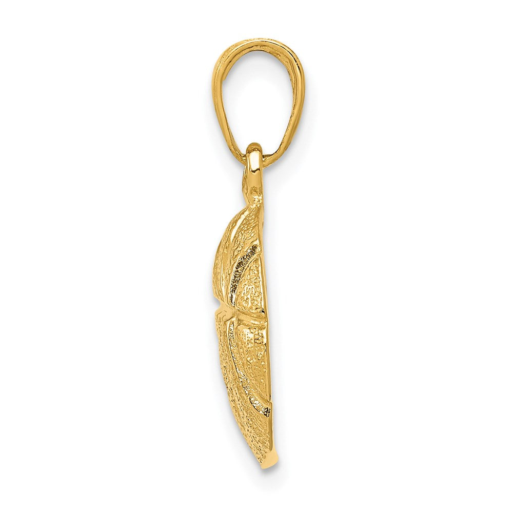 Million Charms 14K Yellow Gold Themed Sports Basketball Pendant