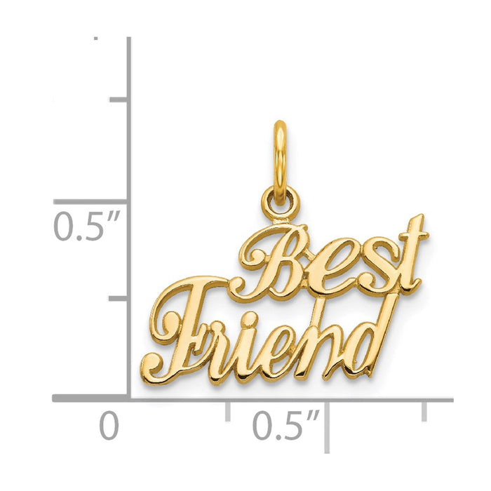 Million Charms 14K Yellow Gold Themed Best Friend Charm