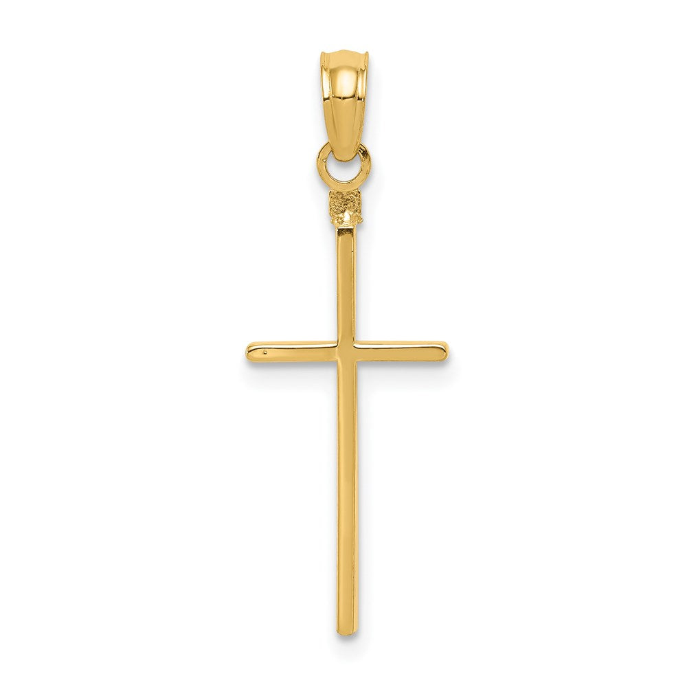 Million Charms 14K Yellow Gold Themed Polished Relgious Cross Pendant
