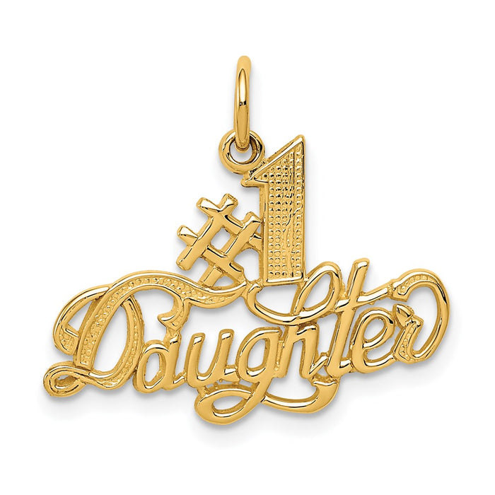 Million Charms 14K Yellow Gold Themed #1 Daughter Charm