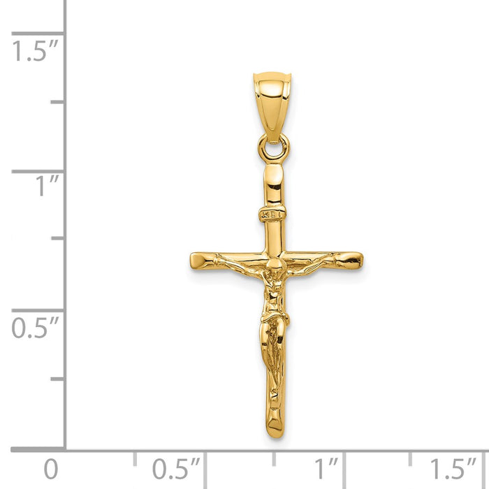 Million Charms 14K Yellow Gold Themed Inri Relgious Crucifix Pendant