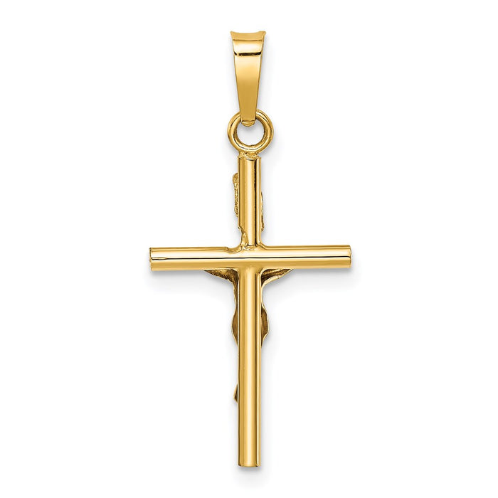 Million Charms 14K Two-Tone Inri Relgious Crucifix Pendant