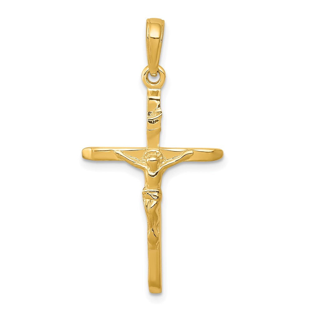 Million Charms 14K Yellow Gold Themed Relgious Crucifix Pendant