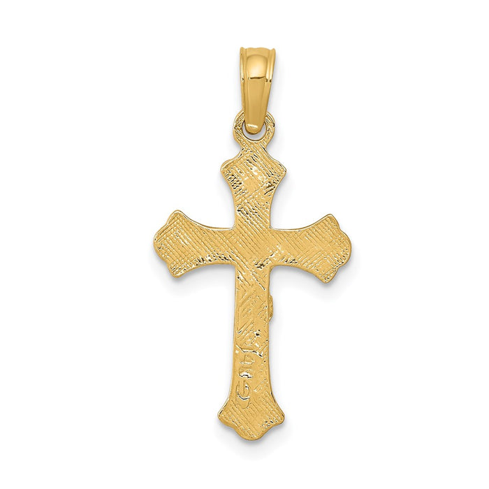 Million Charms 14K Yellow Gold Themed Inri Relgious Crucifix Charm