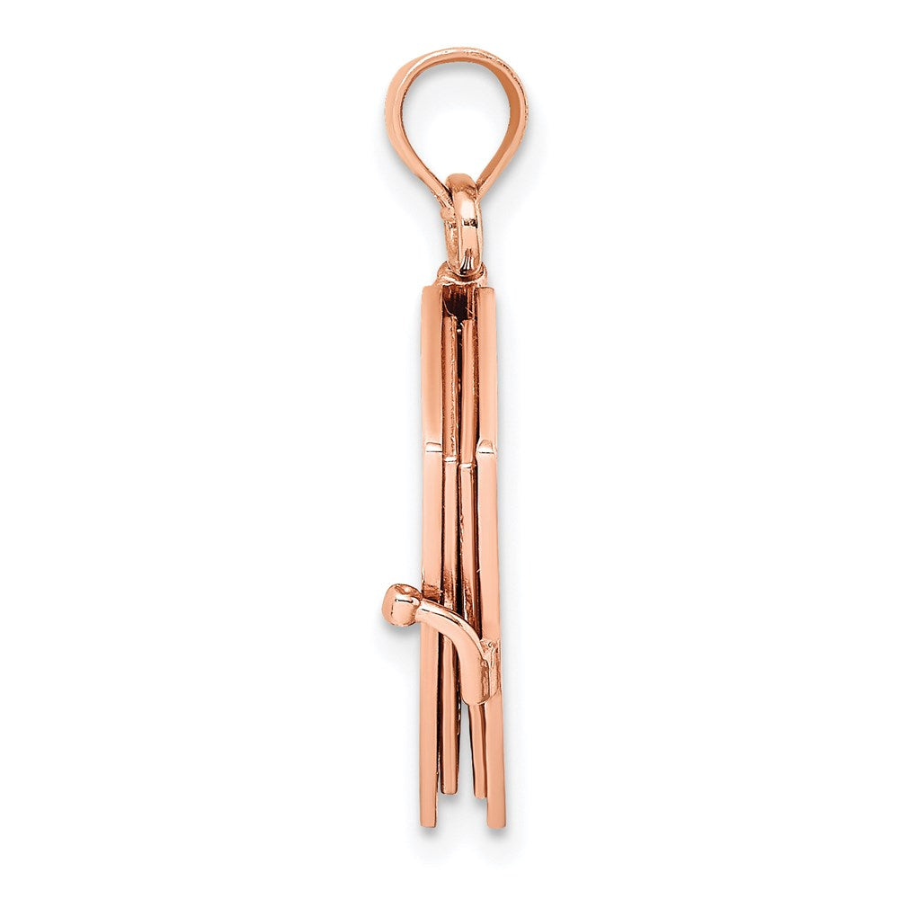 Million Charms 14K Rose Gold Themed 3-D Holy Bible With Lord'S Prayer Moveable Charm