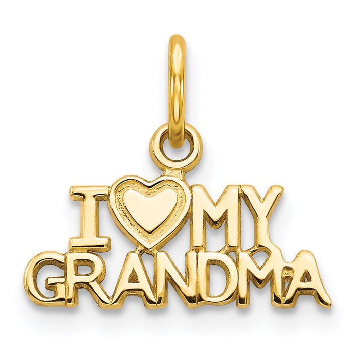 Million Charms 14K Yellow Gold Themed I Love My Grandma Charm