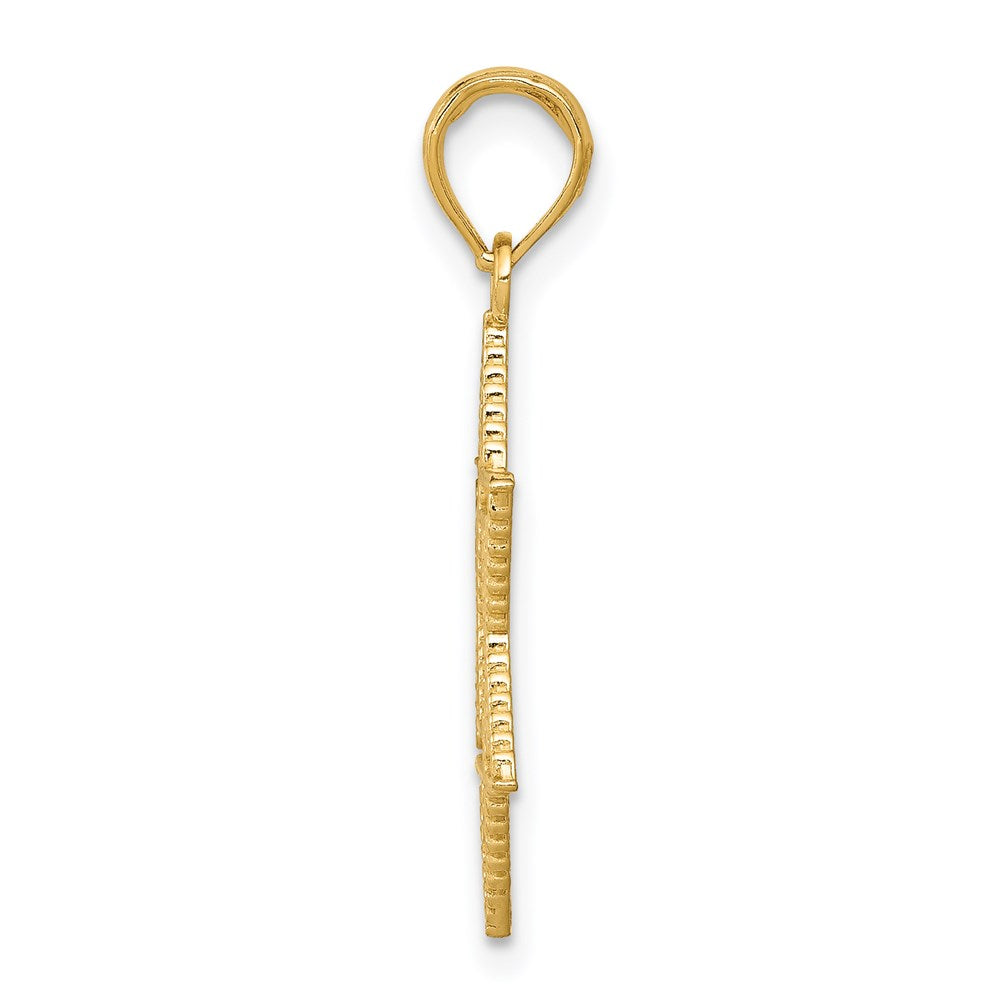 Million Charms 14K Yellow Gold Themed Religious Jewish Star Of David Pendant