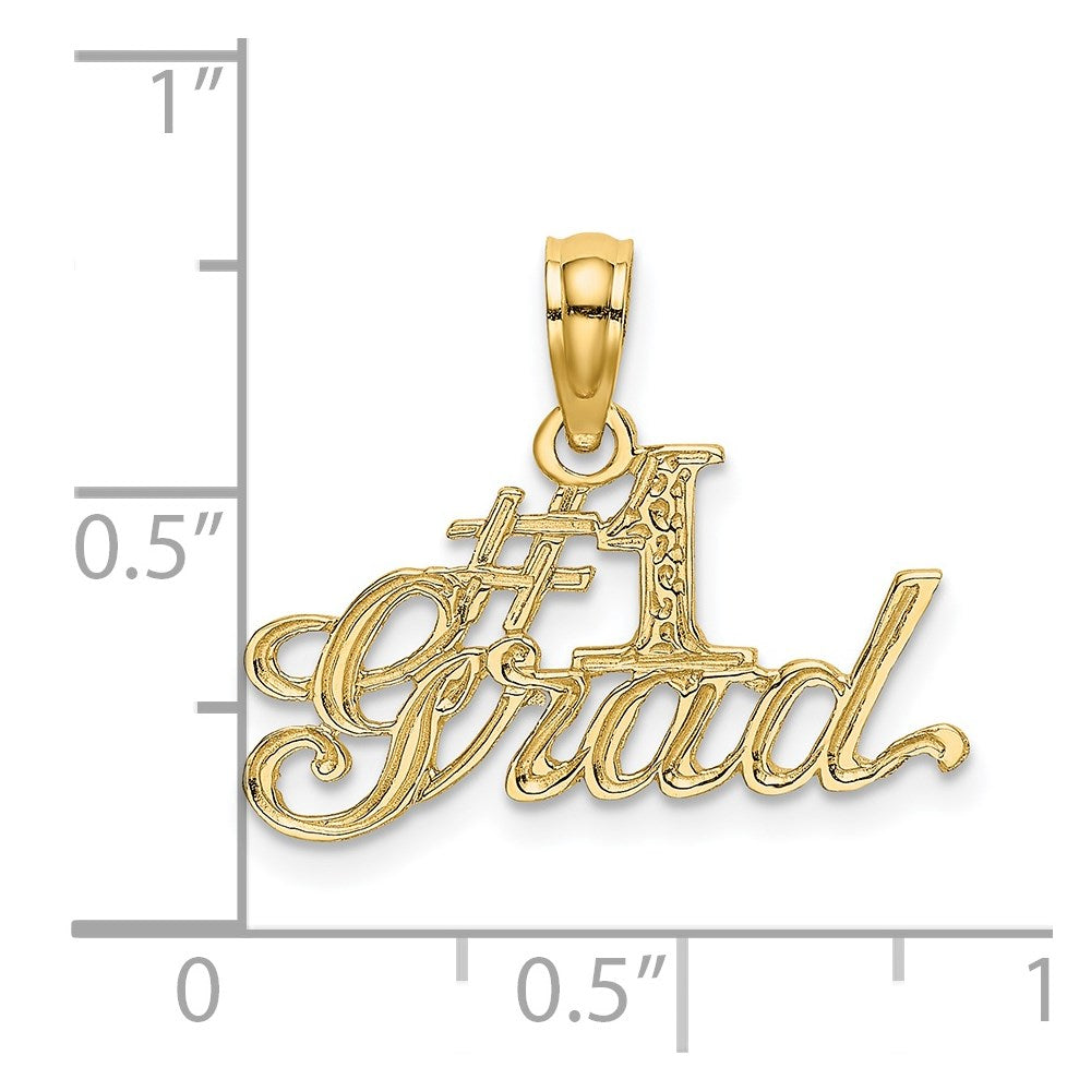 Million Charms 14K Yellow Gold Themed #1 Grad Charm