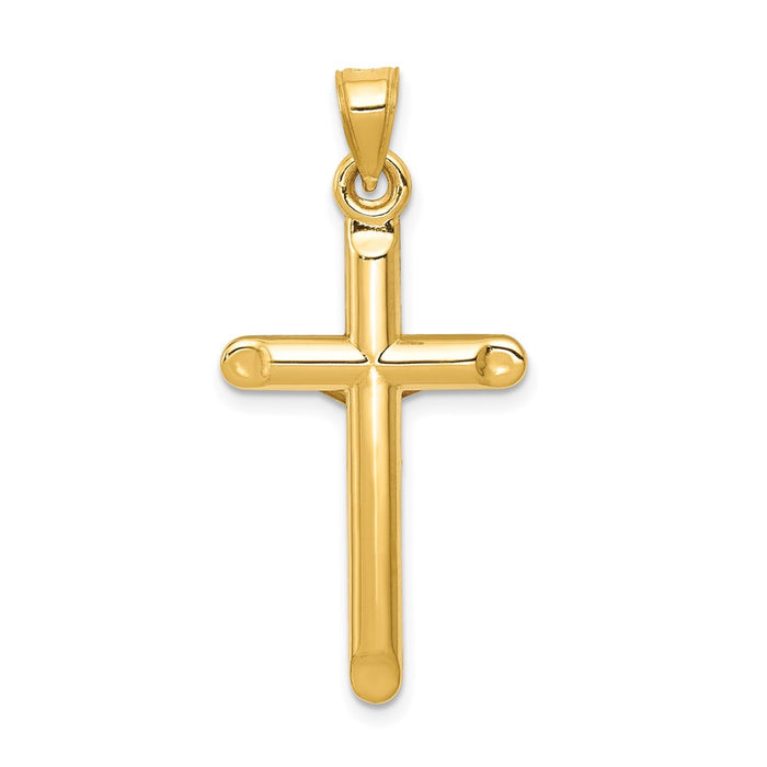 Million Charms 14K Two-Tone Hollow Relgious Crucifix Pendant