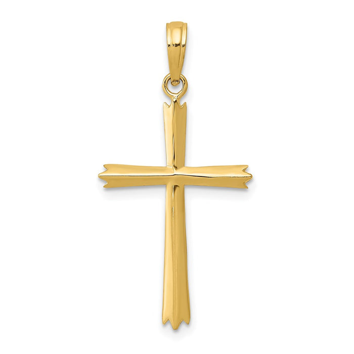 Million Charms 14K Yellow Gold Themed Relgious Cross Pendant