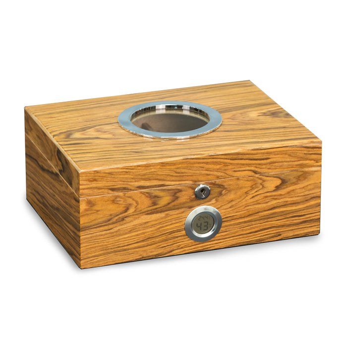 Occasion Gallery Olive wood Color Lacquered "Olive Wood" Humidor 11.5 L x 8.75 W x 4.75 H in.