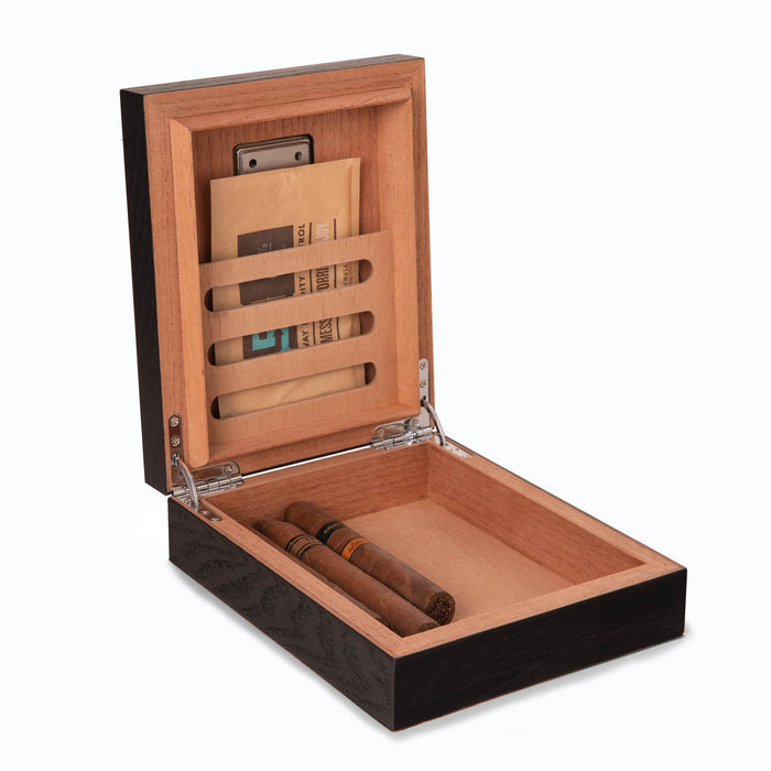 Occasion Gallery Espresso Color Espresso wood cigar humidor box 8 L x 6.5 W x 2.5 H in.