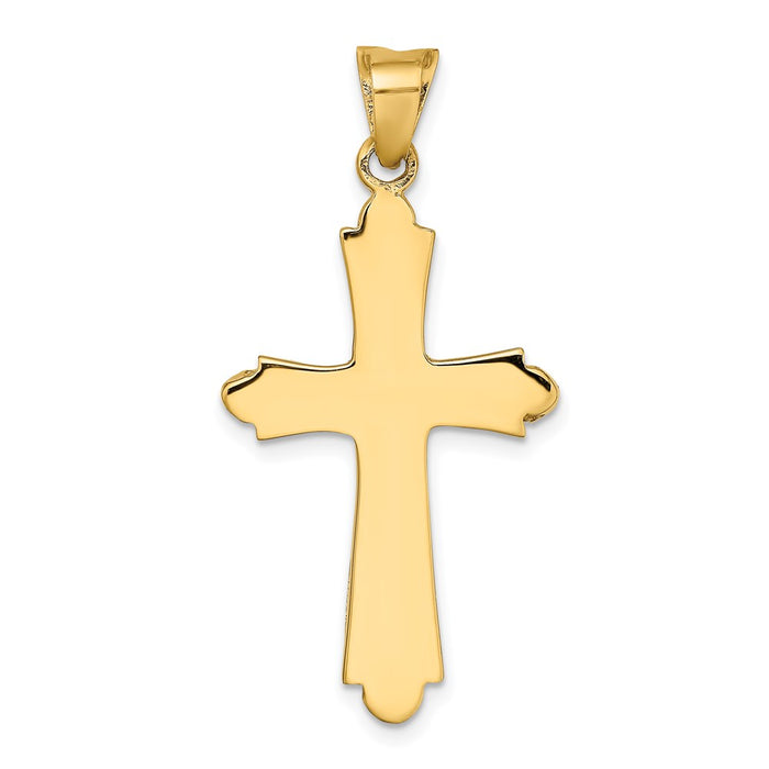 Million Charms 14K Two-Tone Solid Fashion Relgious Cross Charm