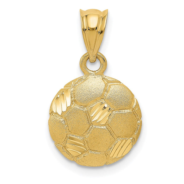 Million Charms 14K Yellow Gold Themed Sports Soccer Ball Charm