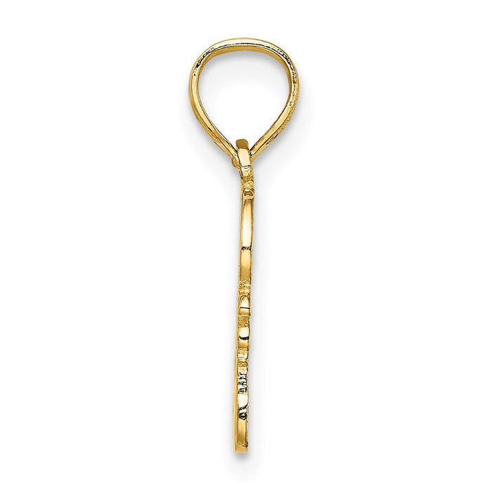 Million Charms 14K Yellow Gold Themed God Heart'S You Charm