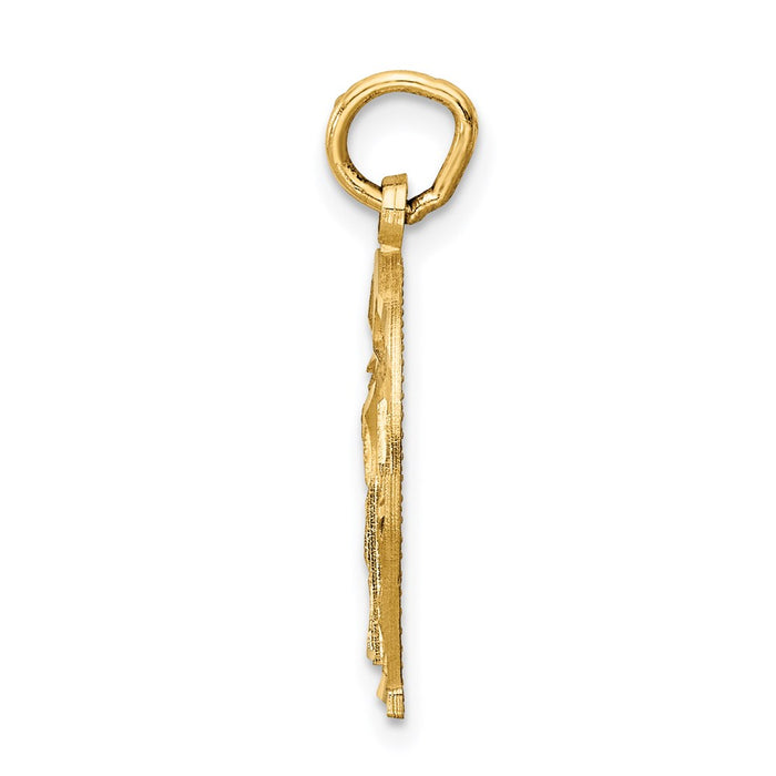 Million Charms 14K Yellow Gold Themed Horseshoe Charm