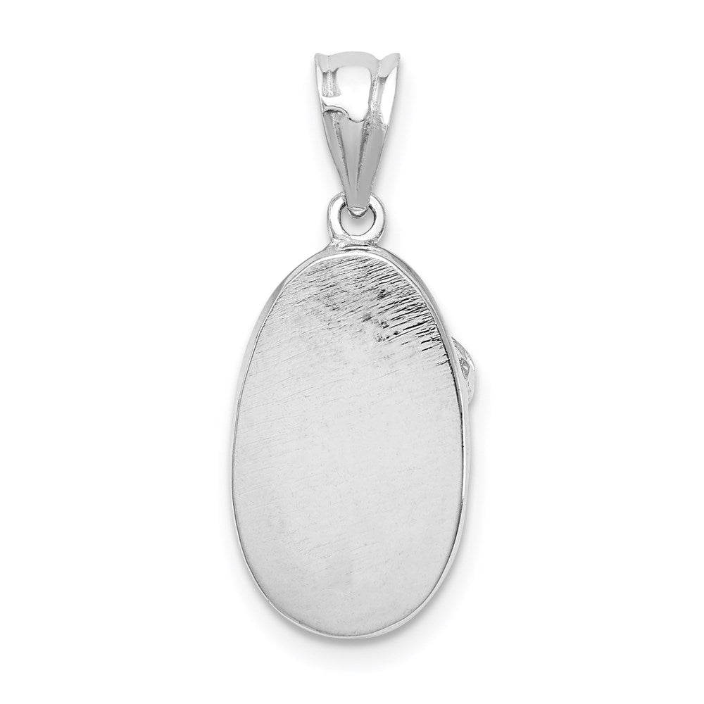 Million Charms 14K White Polished 3D Baby Shoe Pendant