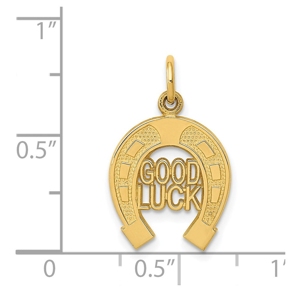 Million Charms 14K Yellow Gold Themed Horseshoe Charm