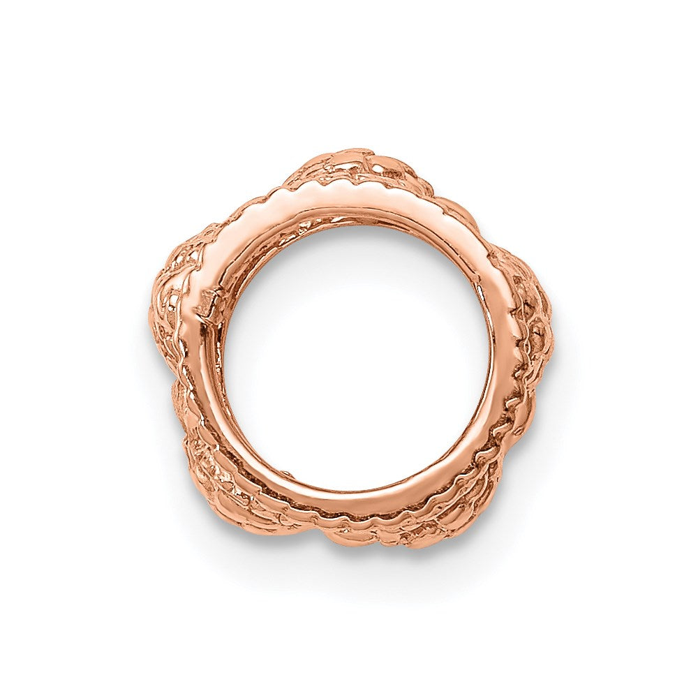 Million Charms 14K Rose Gold Themed Polished Turtle Slide