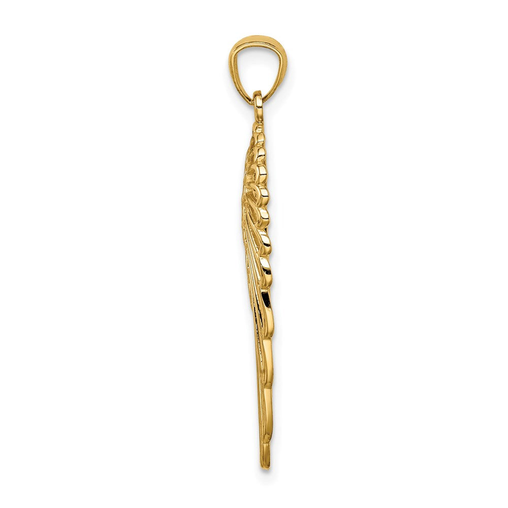 Million Charms 14K Yellow Gold Themed Angel Wing Pendant