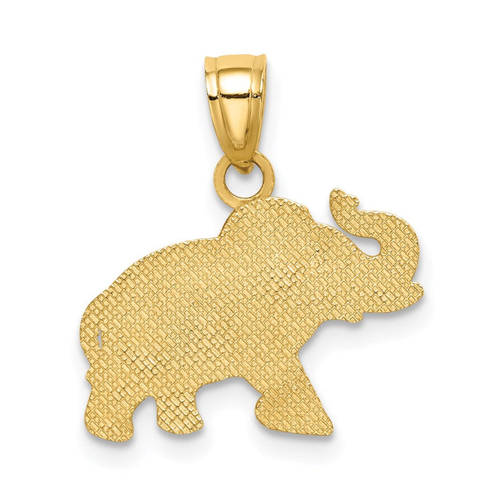 Million Charms 14K Yellow Gold Themed Elephant Pendant