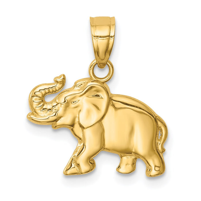 Million Charms 14K Yellow Gold Themed Elephant Pendant