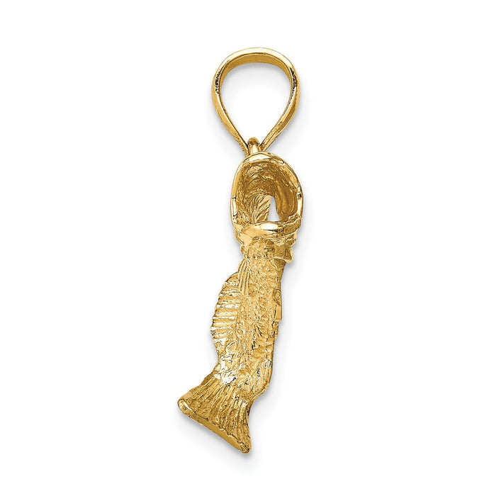 Million Charms 14K Yellow Gold Themed Fish Pendant