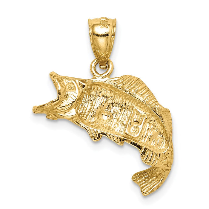 Million Charms 14K Yellow Gold Themed Fish Pendant