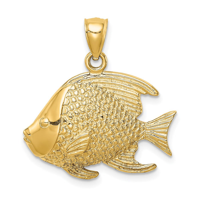 Million Charms 14K Yellow Gold Themed Fish Pendant