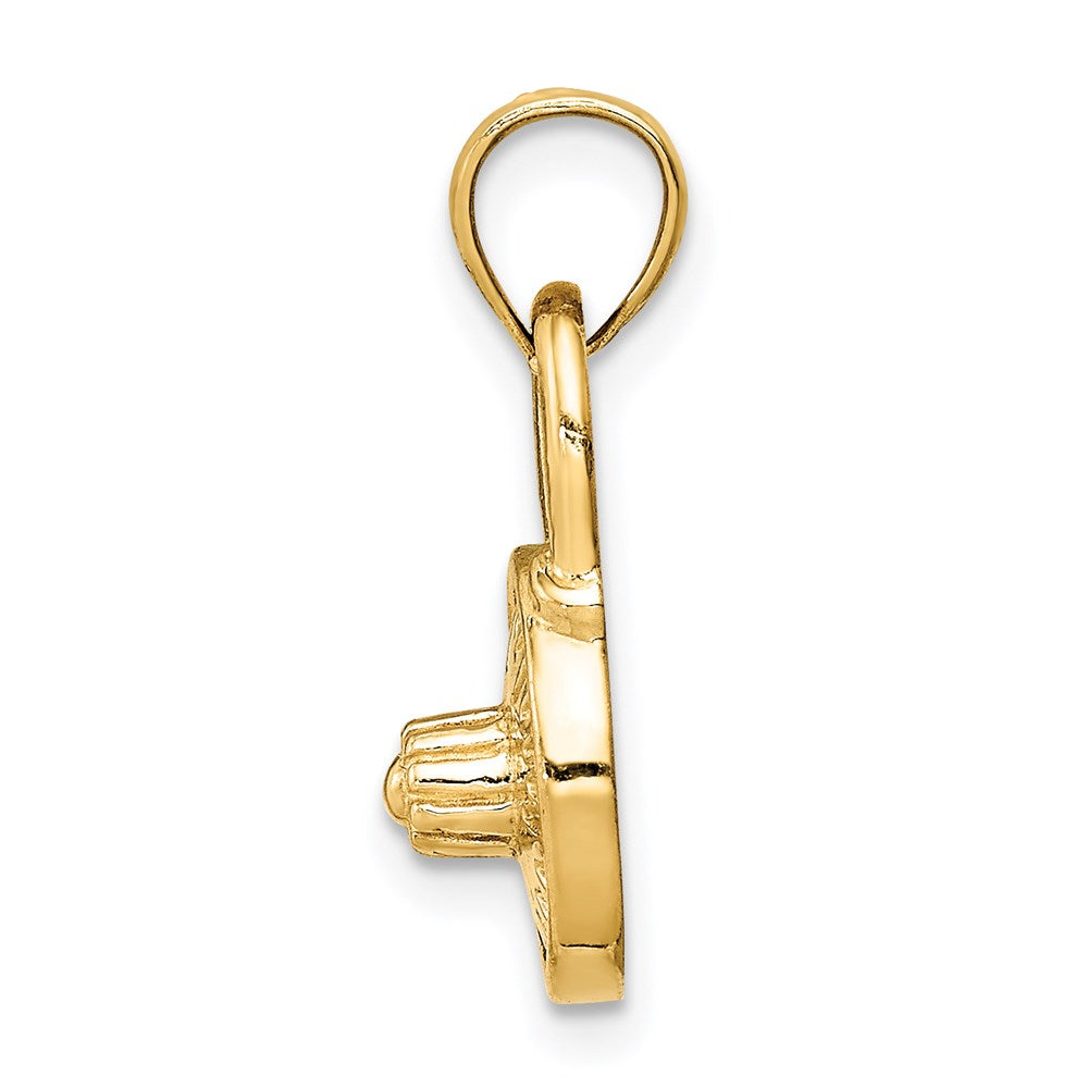 Million Charms 14K Yellow Gold Themed Lock Pendant