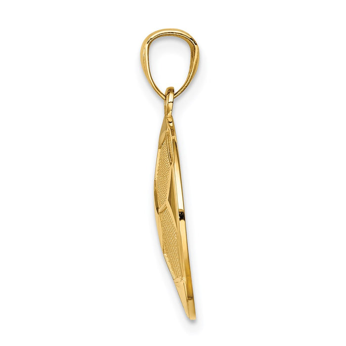 Million Charms 14K Yellow Gold Themed Sports Soccer Pendant