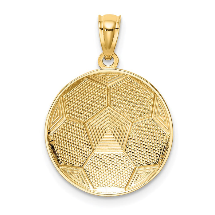 Million Charms 14K Yellow Gold Themed Sports Soccer Pendant