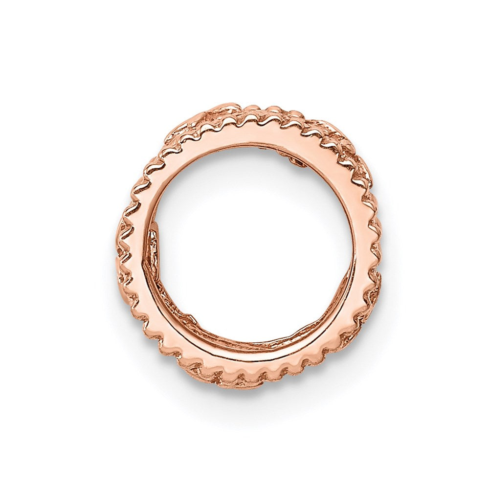 Million Charms 14K Rose Gold Themed Polished Sand Dollar Slide