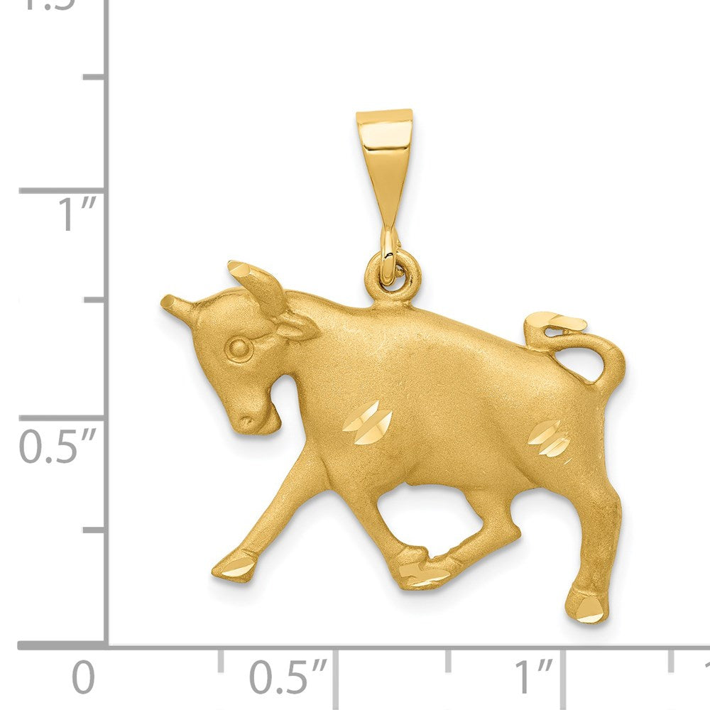 Million Charms 14K Yellow Gold Themed Taurus Zodiac Charm