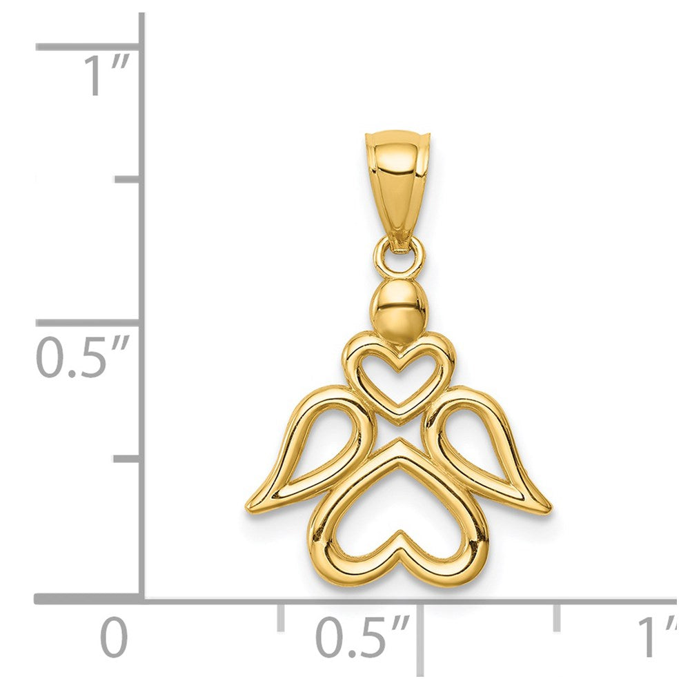 Million Charms 14K Yellow Gold Themed Angel Pendant
