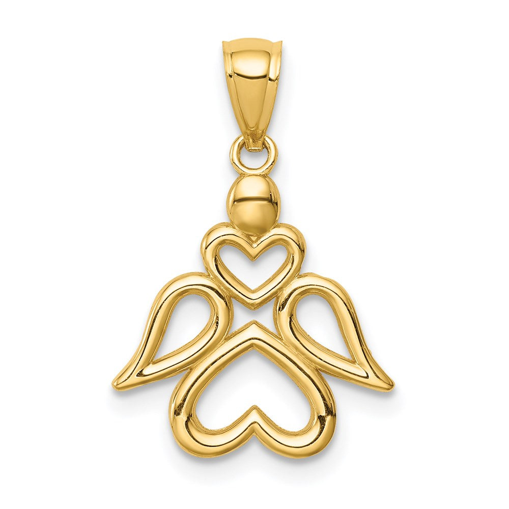 Million Charms 14K Yellow Gold Themed Angel Pendant