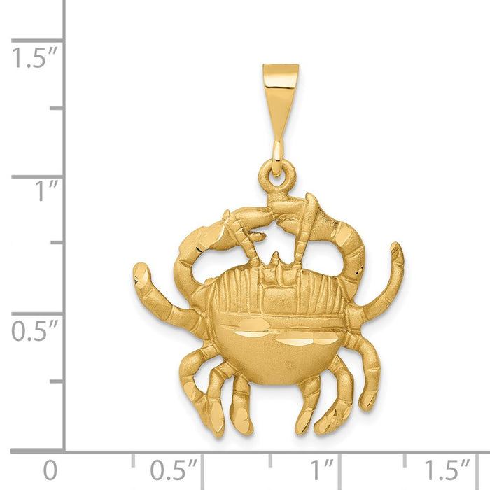 Million Charms 14K Yellow Gold Themed Cancer Zodiac Charm