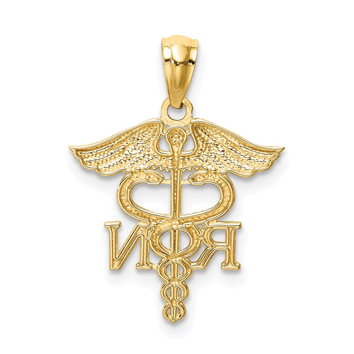 Million Charms 14K Yellow Gold Themed RN (Registered Nurse) Charm