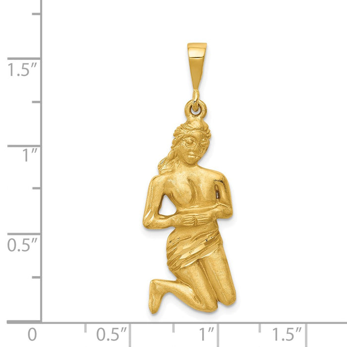 Million Charms 14K Yellow Gold Themed Virgo Zodiac Charm