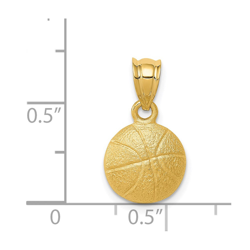 Million Charms 14K Yellow Gold Themed Sports Basketball Charm