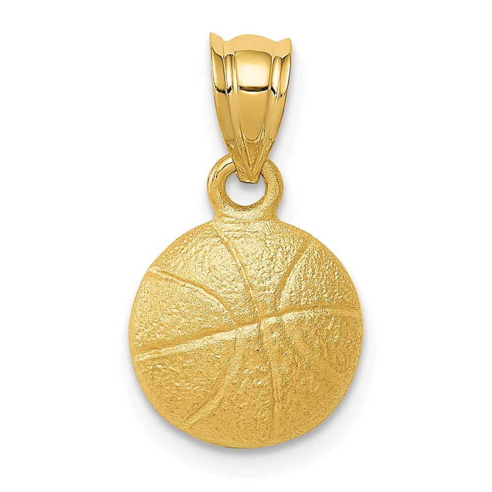 Million Charms 14K Yellow Gold Themed Sports Basketball Charm