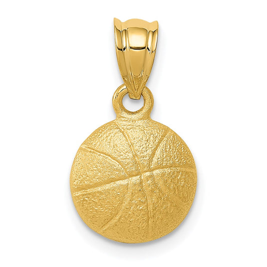 Million Charms 14K Yellow Gold Themed Sports Basketball Charm