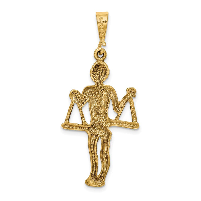 Million Charms 14K Yellow Gold Themed Libra Zodiac Charm