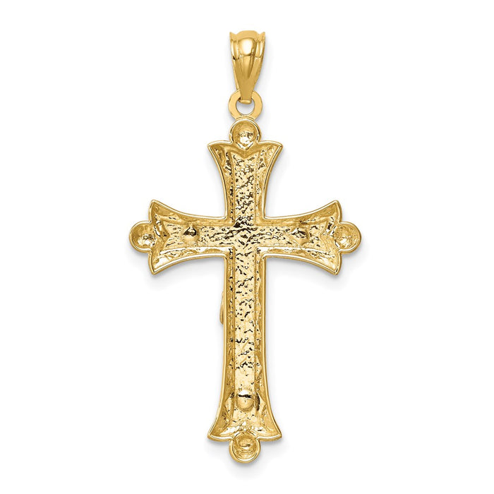 Million Charms 14K Two-Tone Florentine Crucifix