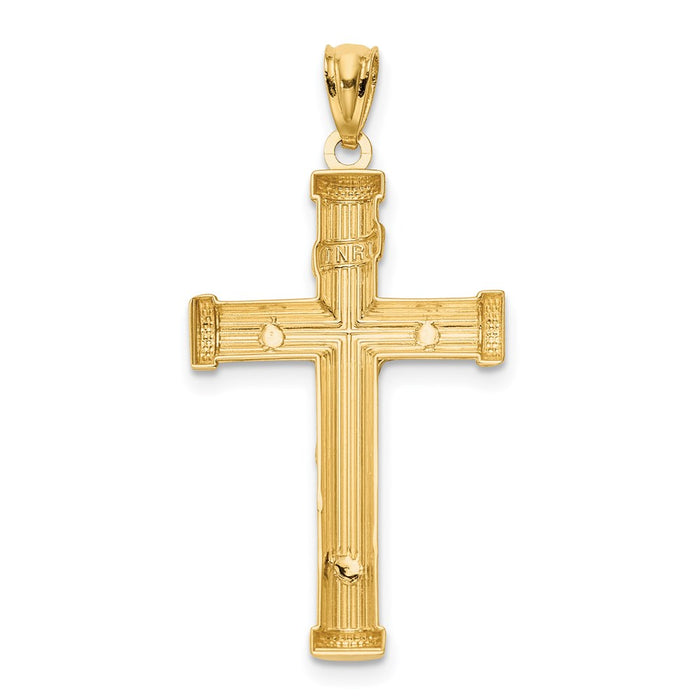 Million Charms 14K Two-Tone & Rhodium-plated Inri Crucifix