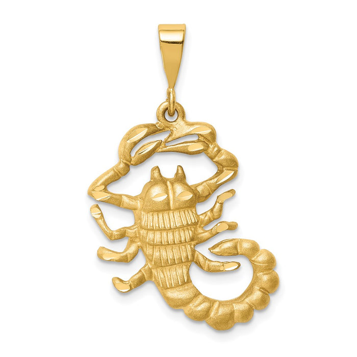 Million Charms 14K Yellow Gold Themed Scorpio Zodiac Charm