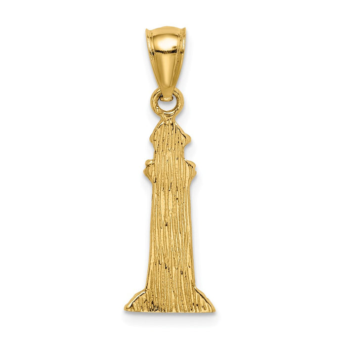 Million Charms 14K Yellow Gold Themed Lighthouse Pendant