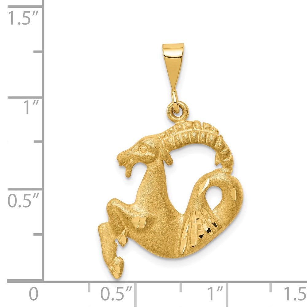 Million Charms 14K Yellow Gold Themed Capricorn Zodiac Charm