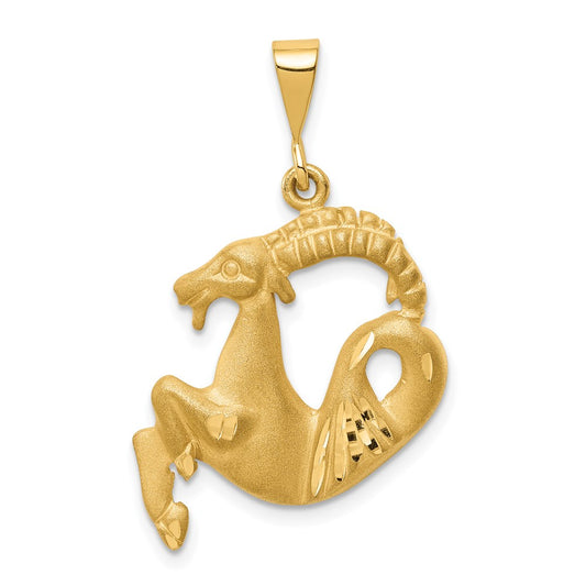 Million Charms 14K Yellow Gold Themed Capricorn Zodiac Charm